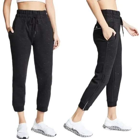 Adidas X Stella McCartney Crop Sweatpants Joggers size Small Black/Gray - Picture 3 of 12
